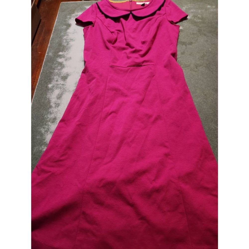 Boden The Strand Pink Peter Pan Collar Dress sz 4R